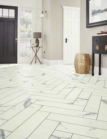 Entry Foyer Luxury Vinyl Tile Herringbone LVT -  3Kings CarpetsPlus COLORTILE in Ft. Wayne, IN