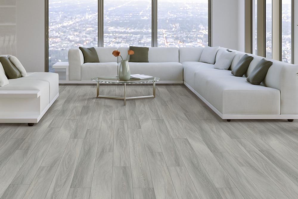 Living Room Gray Greige Luxury Vinyl Plank LVP -  3Kings CarpetsPlus COLORTILE in Ft. Wayne, IN